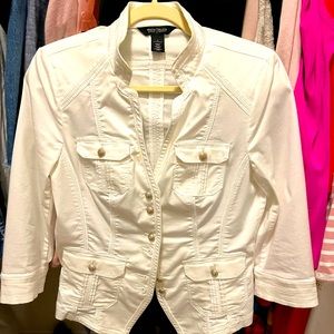 WHBM White fitted Blazer